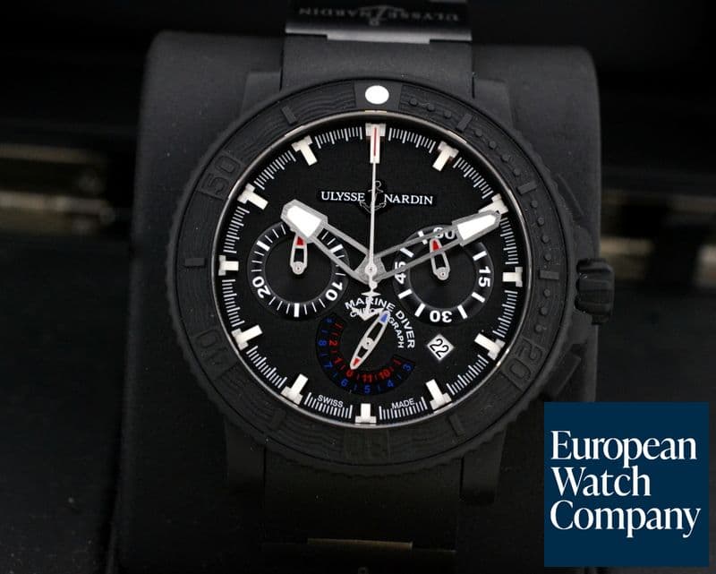 Image of Ulysse Nardin Maxi Marine Diver Black Sea Chronograph SS / Rubber 