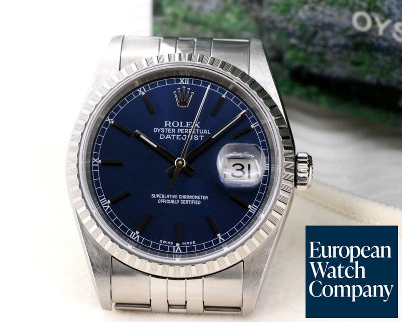 Image of Rolex Datejust Blue Dial SS Jubilee 