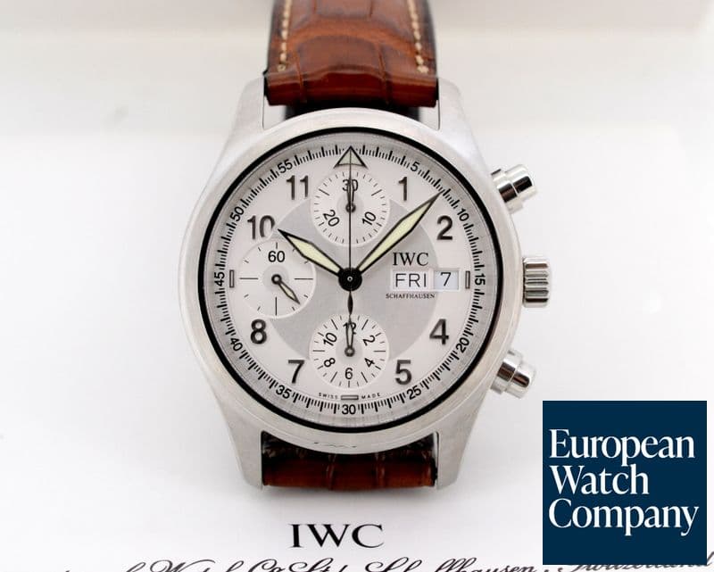 Image of IWC Pilot Spitfire Chronograph SS Silver Dial 