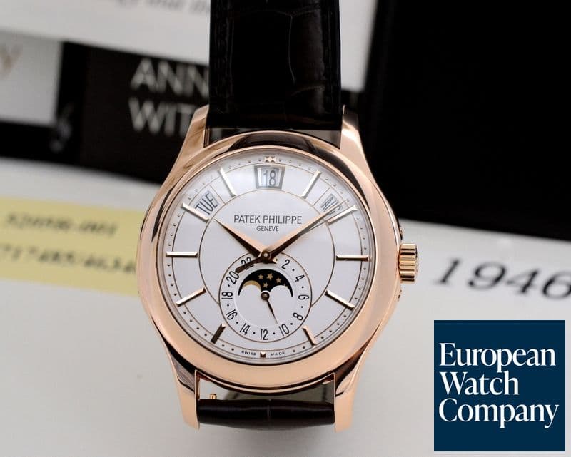 Image of Patek Philippe Annual Calendar Silver Dial 18K Rose Gold 


