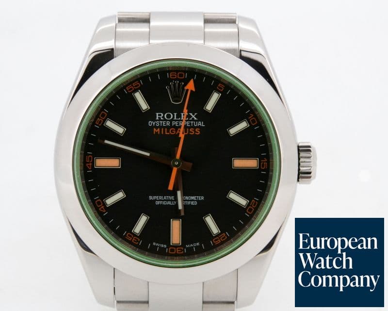 Image of Rolex Milgauss Green Crystal Anniversary Edition