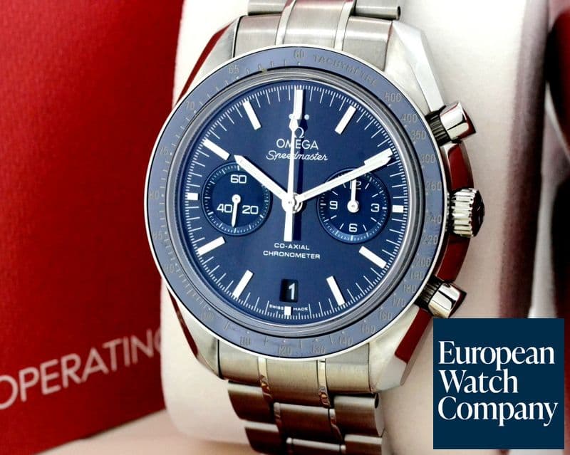 Image of Omega Speedmaster Moonwatch Titanium / Blue Dial 