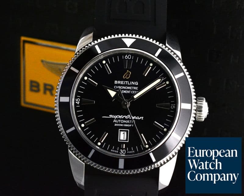 Image of Breitling Aeromarine SuperOcean Heritage 46 SS / Rubber
Black Dial 