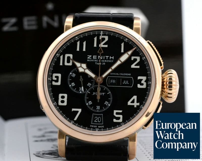 Image of Zenith Pilot Montre d'Aeronef Type 20 Annual Calendar 18K Rose 