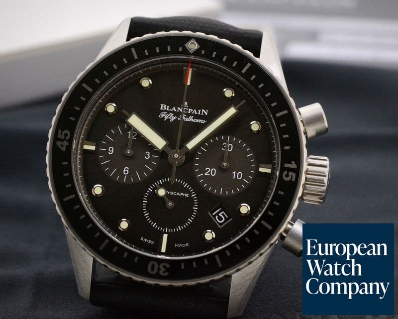 Image of Blancpain Fifty Fathoms Bathyscaphe Flyback Chronograph SS / Kevlar
