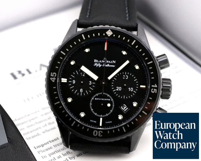Image of Blancpain Fifty Fathoms Bathyscaphe Flyback Chronograph Ceramic / Kevlar