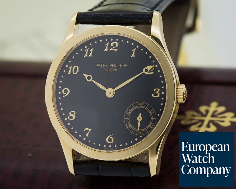 Image of Patek Philippe Calatrava Automatic Black Arabic Dial 18k Yellow Gold