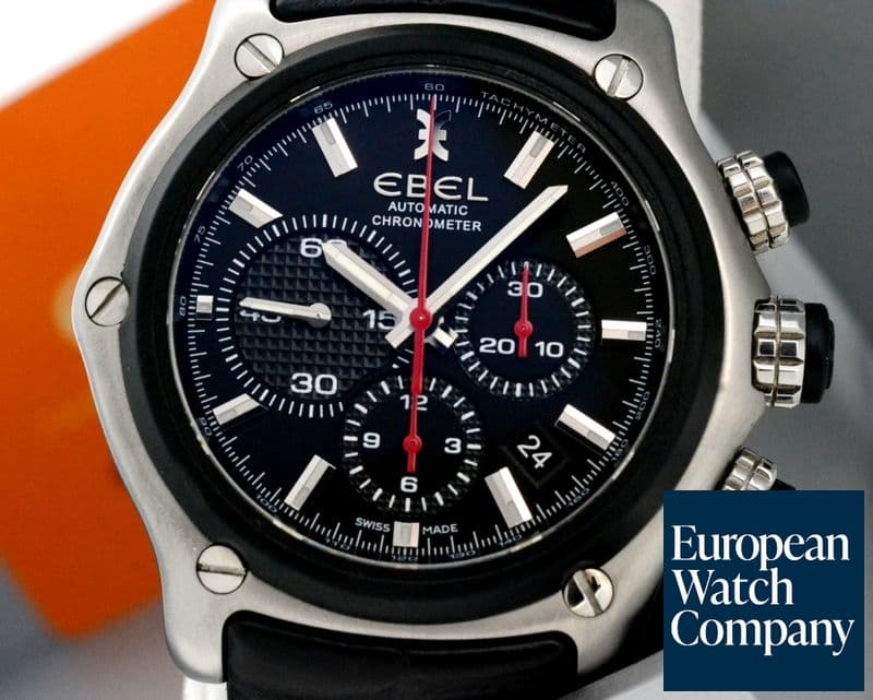 Image of Ebel 1911 BTR Chronograph Black Dial SS / SS
