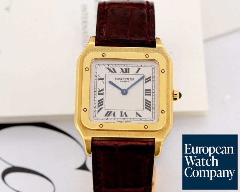 Image of Cartier Santos Dumont 18K Yellow Gold Ultra Thin Manual Wind