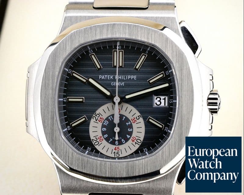 Image of Patek Philippe Nautilus Chronograph SS Blue Dial 