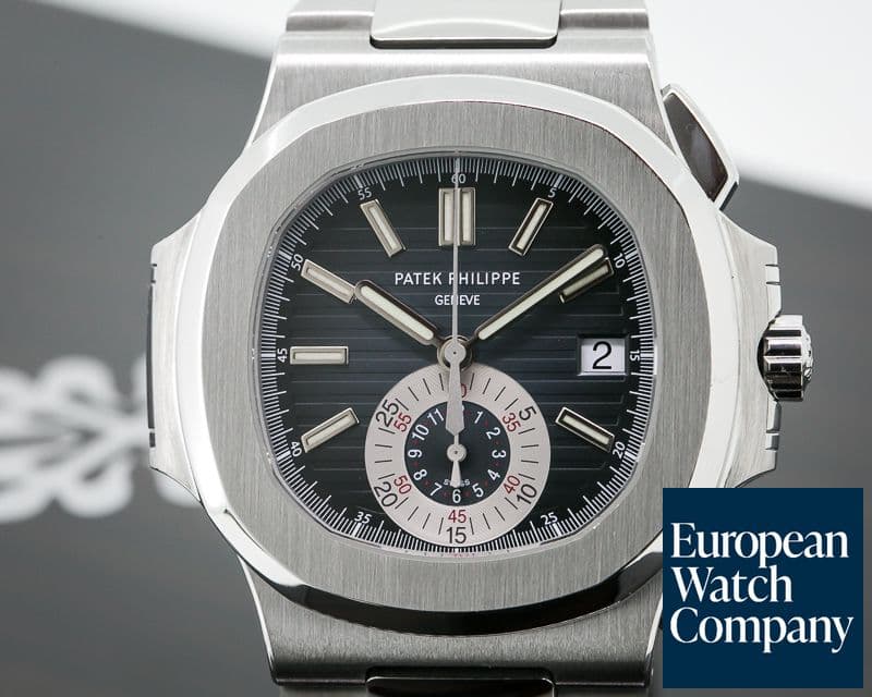 Image of Patek Philippe Nautilus Chronograph SS Blue Dial 