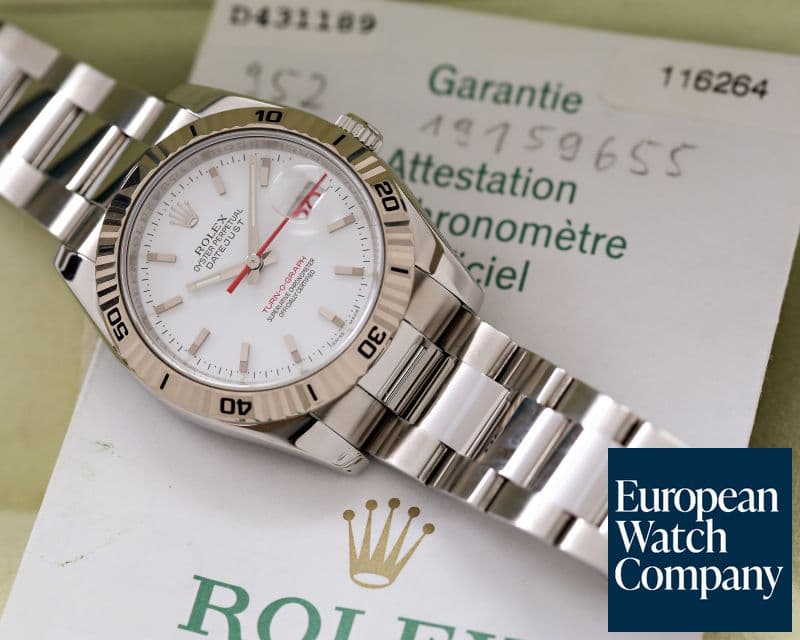 Image of Rolex Datejust Turn O Graph SS White 