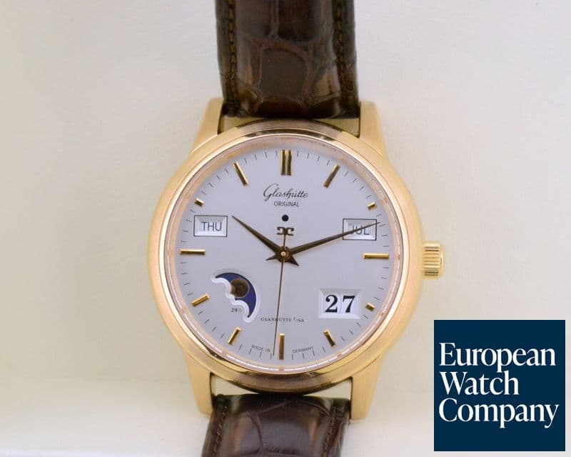 Image of Glashutte Original Senator Perpetual Calendar 18K Rose Gold Silver Dial