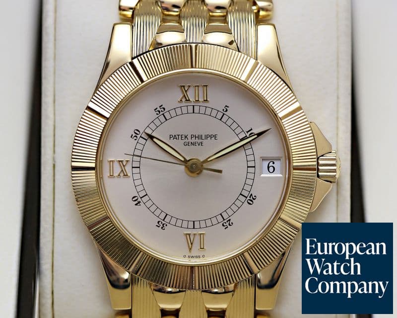 Image of Patek Philippe Neptune Silver Dial 18K Yellow Gold