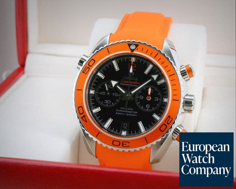 Image of Omega Planet Ocean Co-Axial Chronograph Orange Bezel / Rubber
