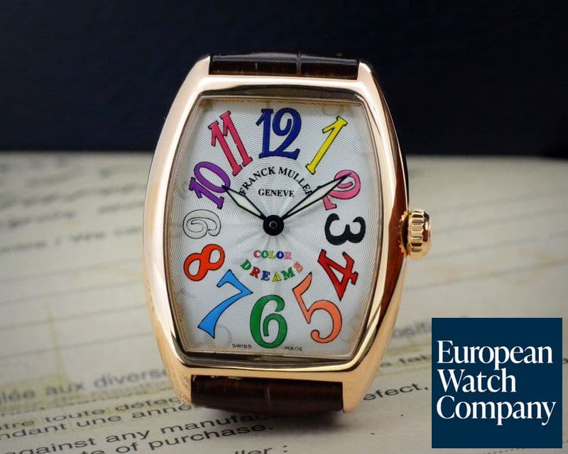Image of Franck Muller Color of Dreams Cintree Curvex 18K Rose Gold