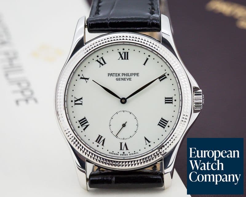 Image of Patek Philippe Calatrava Manual Wind Enamel Dial 18K White Gold