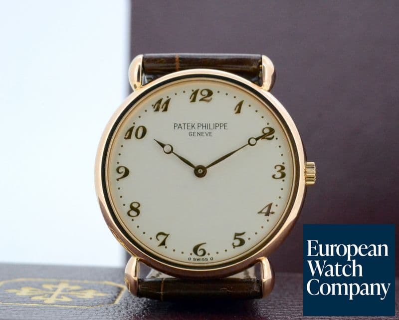 Image of Patek Philippe Calatrava Manual Silver Aarabic Teardrop Lugs 18K Rose