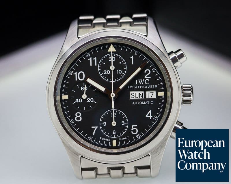 Image of IWC Pilot Chronograph Black Dial SS / SS