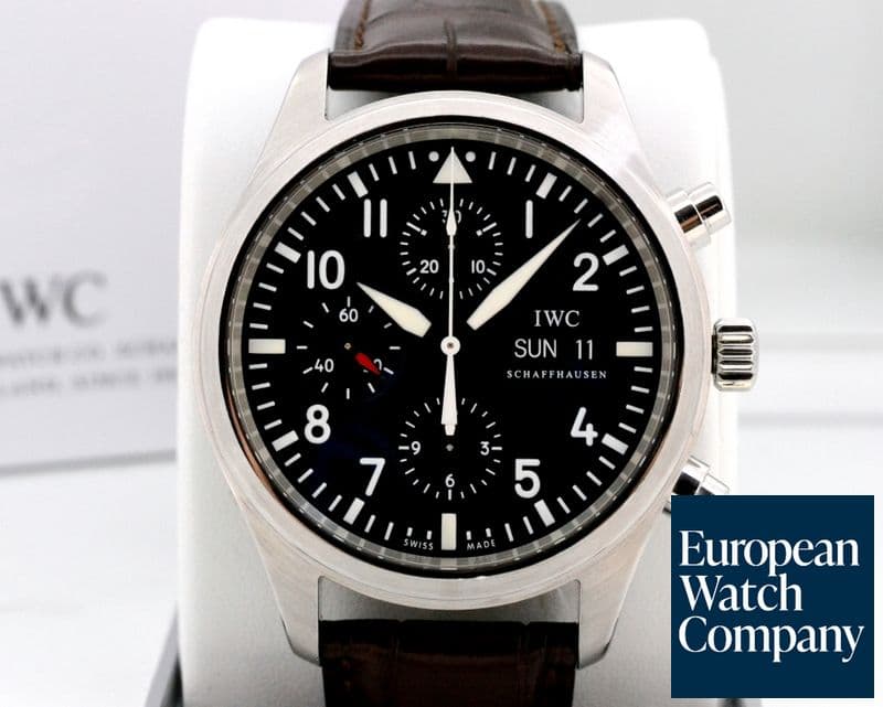 Image of IWC Pilot Chronograph SS / Alligator 