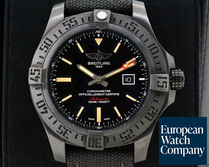 Image of Breitling Avenger Blackbird Black Steel Titanium Black Dial / Rubber