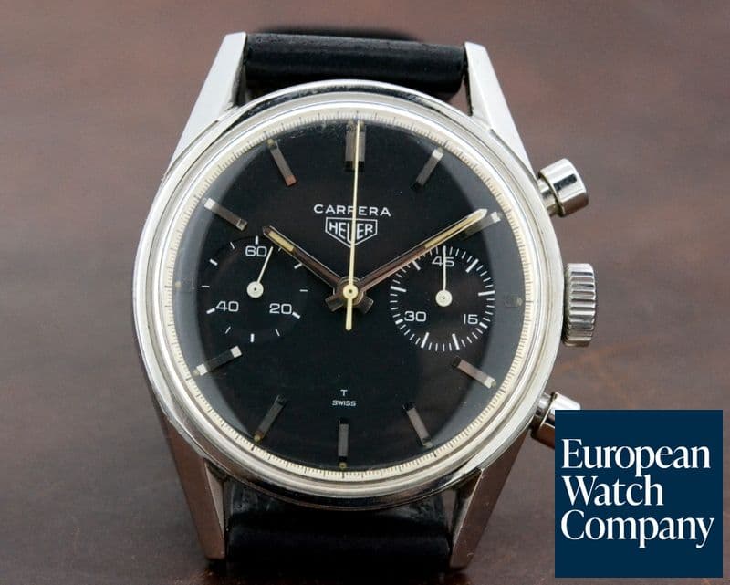 Image of Heuer Vintage Carrera Black Dial Circa 1960s
