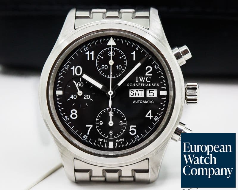 Image of IWC Pilot Chronograph Black Dial SS / SS
