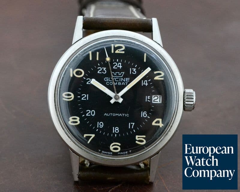 Image of Glycine Vintage Combat SS / Black Dial 