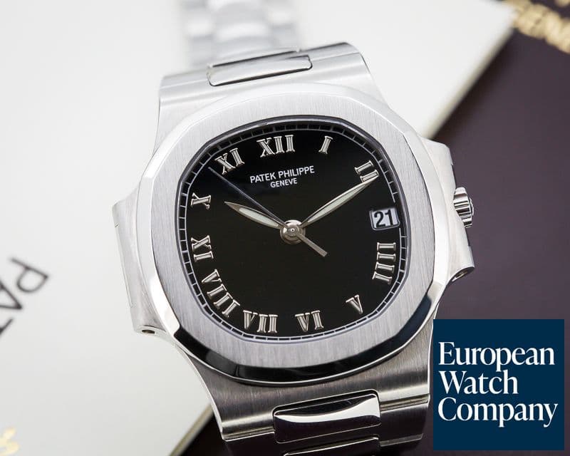 Image of Patek Philippe Nautilus Automatic SS Black Roman Dial 