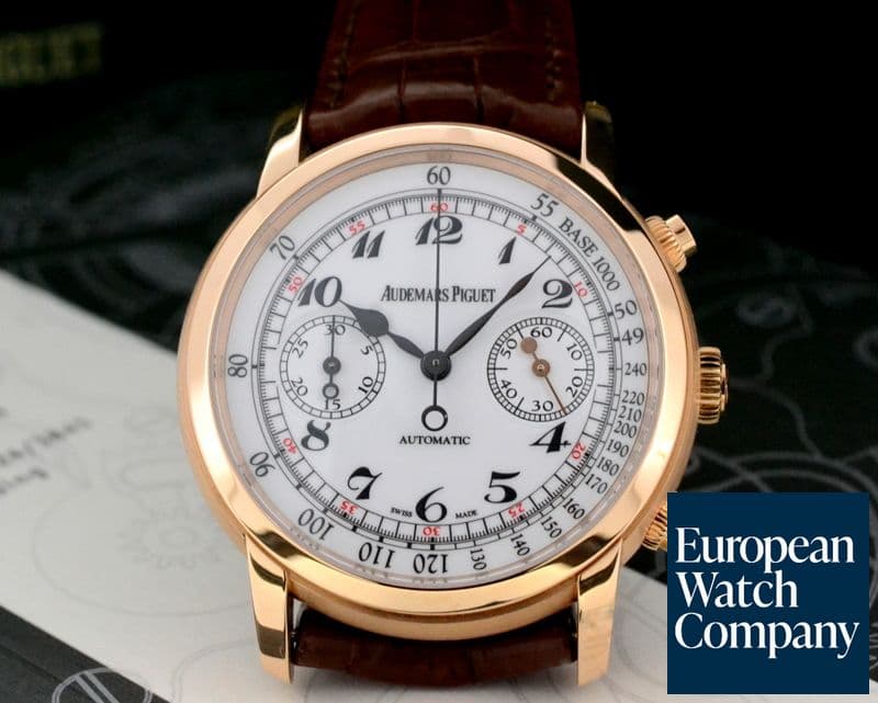 Image of Audemars Piguet Jules Audemars Chronograph White Dial 18K Rose Gold 