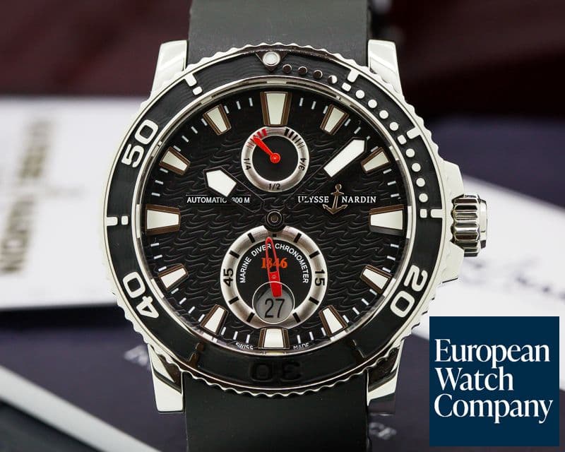 Image of Ulysse Nardin Maxi Marine Diver Black SS / Rubber