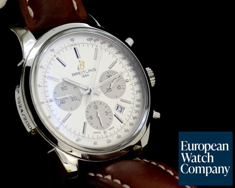 Image of Breitling Transocean Chronograph Limited SS Silver Dial