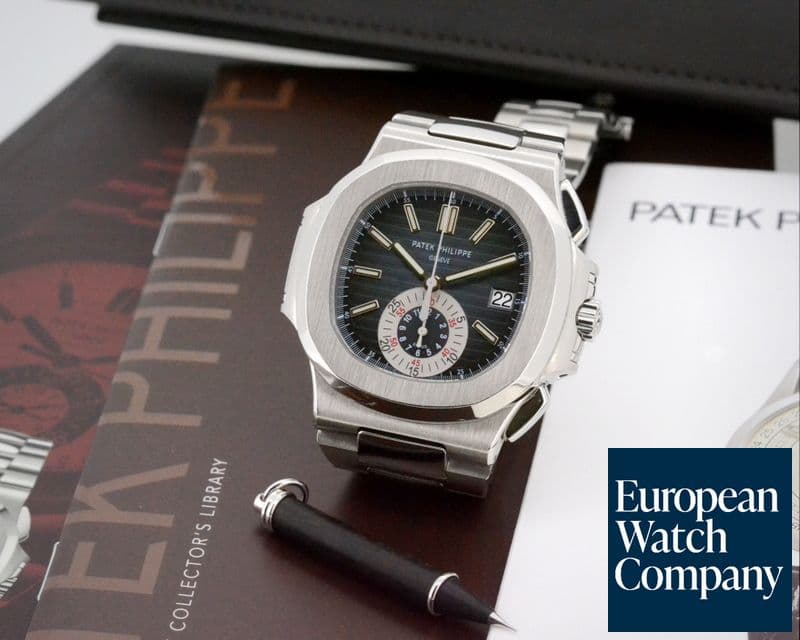 Image of Patek Philippe Nautilus Chronograph SS Blue Dial 