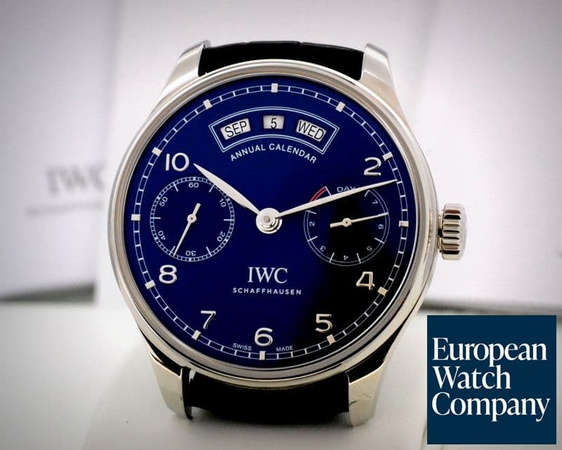 Image of IWC Portuguese Annual Calendar SS Blue Dial
