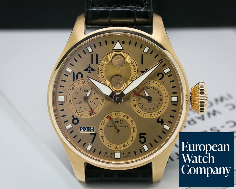 Image of IWC Big Pilot Perpetual Calendar Champagne Dial 18K Rose Gold