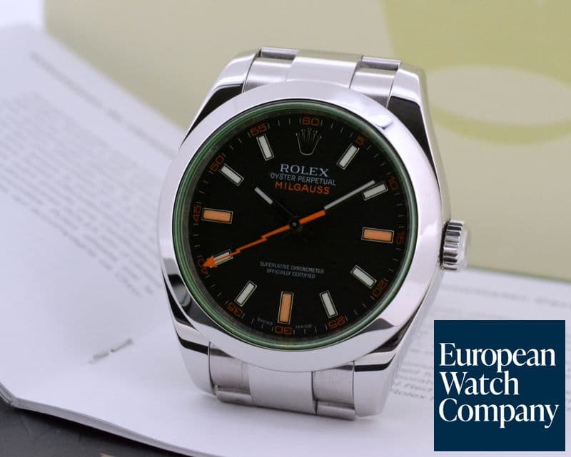Image of Rolex Milgauss Green Crystal Anniversary Edition