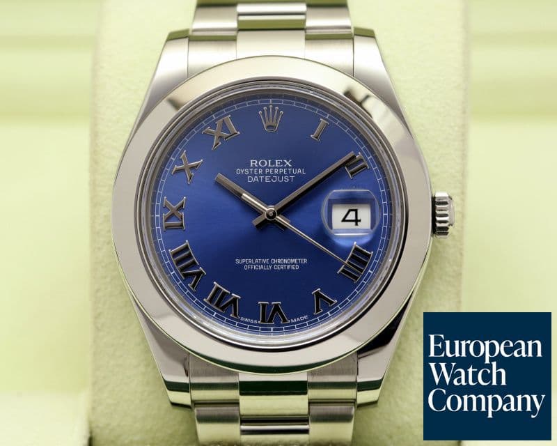 Image of Rolex Datejust II SS Blue Roman Dial