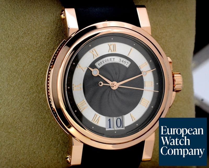 Image of Breguet Marine Automatic Big Date 18K Rose Gold / Rubber