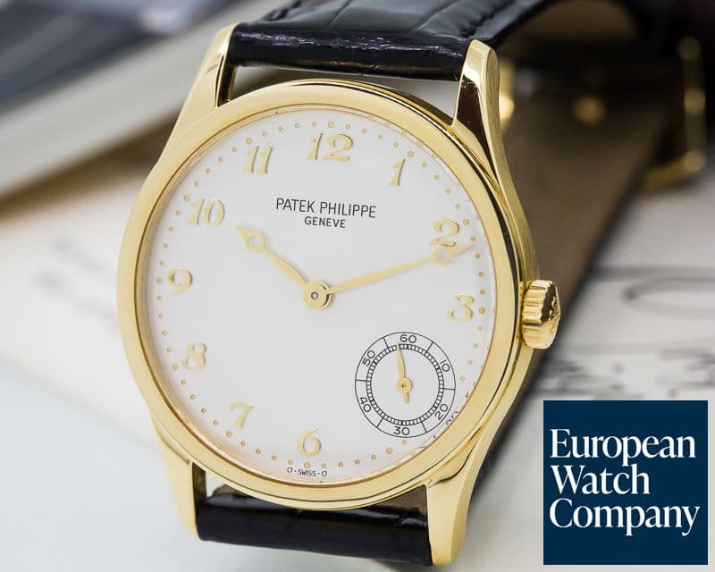 Image of Patek Philippe Calatrava Automatic Silver Arabic Dial 18k Yellow Gold