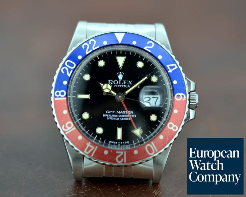 Image of Rolex GMT Master Blue / Red "Pepsi Bezel" Transitional Model Circa 1986