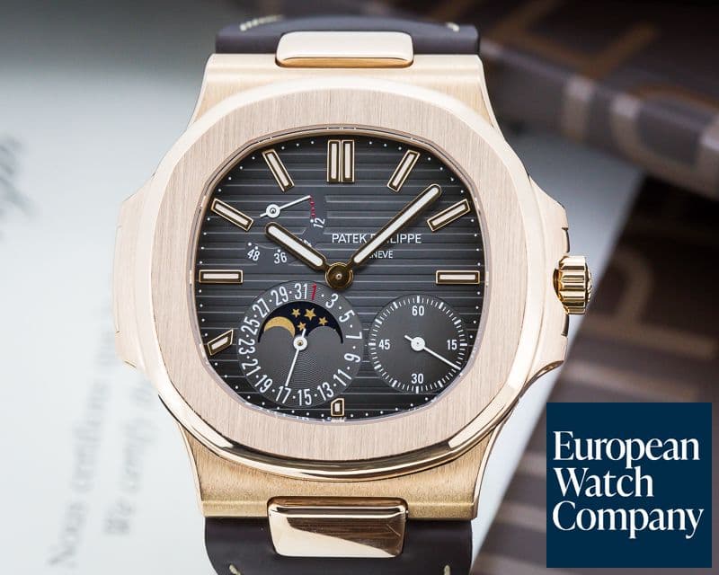 Image of Patek Philippe Jumbo Nautilus Power Reserve Moon 18K Rose Gold