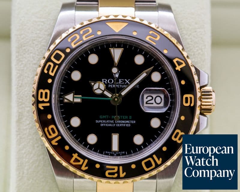 Image of Rolex GMT Master II  SS / 18K Yellow Gold Black Dial 