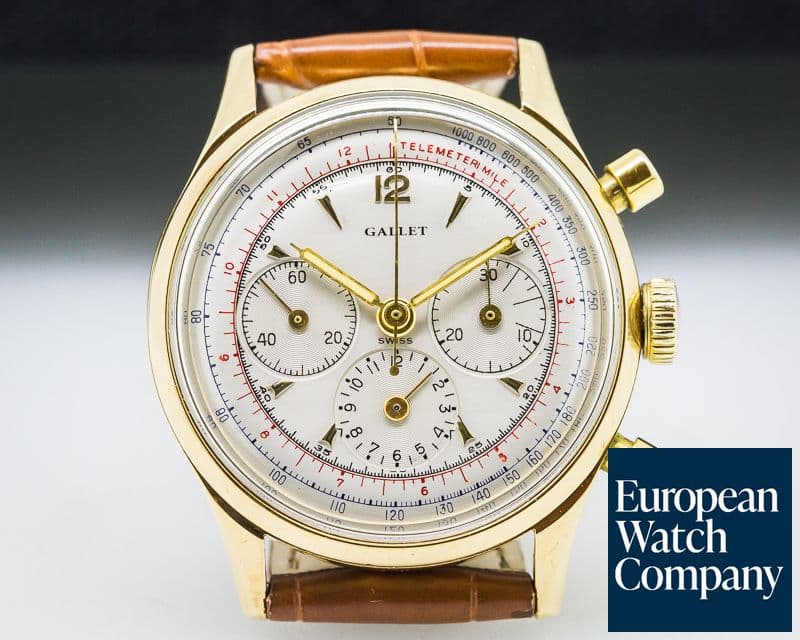 Image of Gallet Vintage Multichron 12 EP40 Chronograph 14K YG 