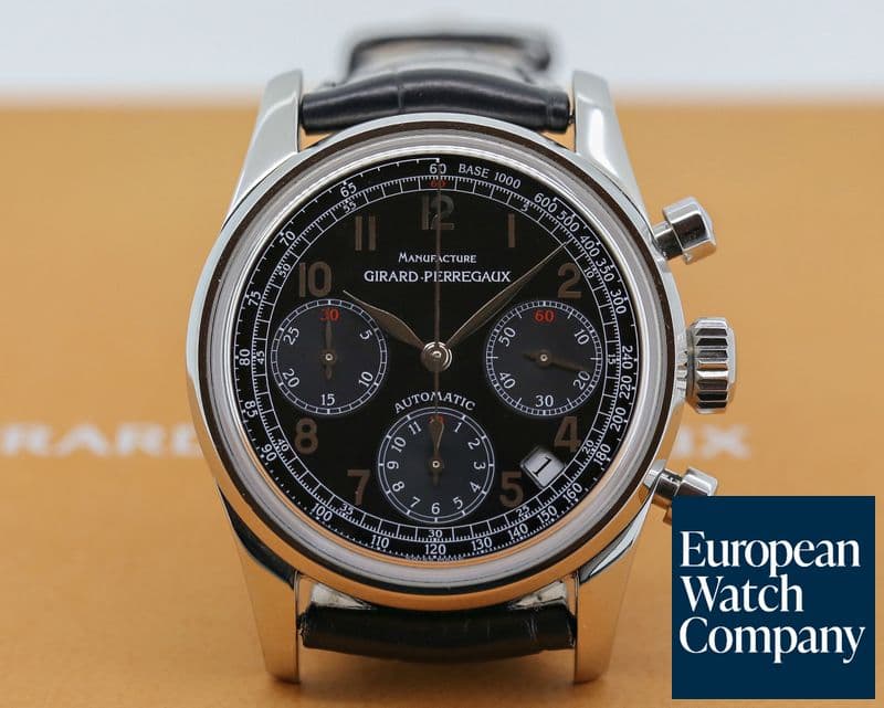 Image of Girard Perregaux Classique Chronograph Black Dial SS / Strap