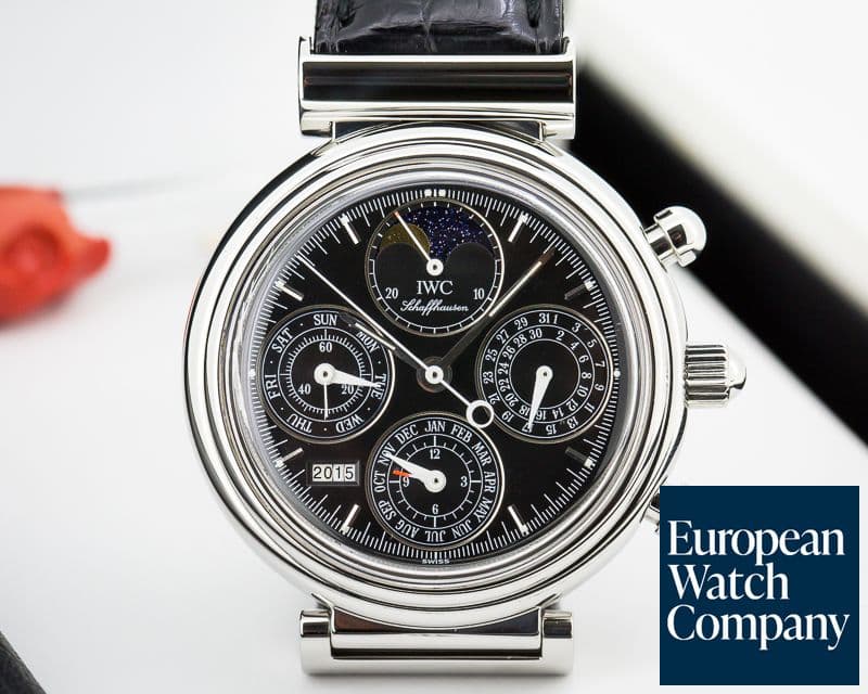 Image of IWC Da Vinci Perpetual Chronograph Black SS / Alligator  