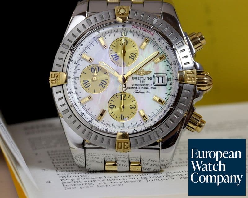 Image of Breitling Chronomat Evolution 18K Yellow Gold / SS MOP Dial 44MM