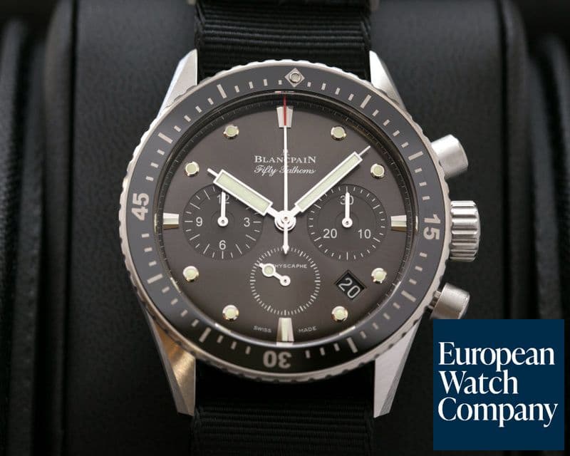 Image of Blancpain Fifty Fathoms Bathyscaphe Flyback Chronograph SS / Nato