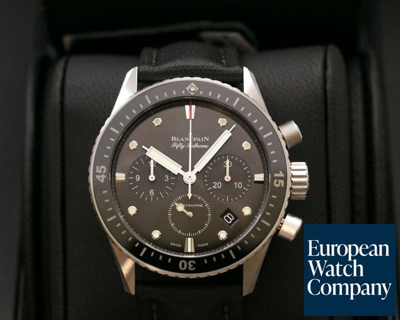 Image of Blancpain Fifty Fathoms Bathyscaphe Flyback Chronograph SS / Kevlar