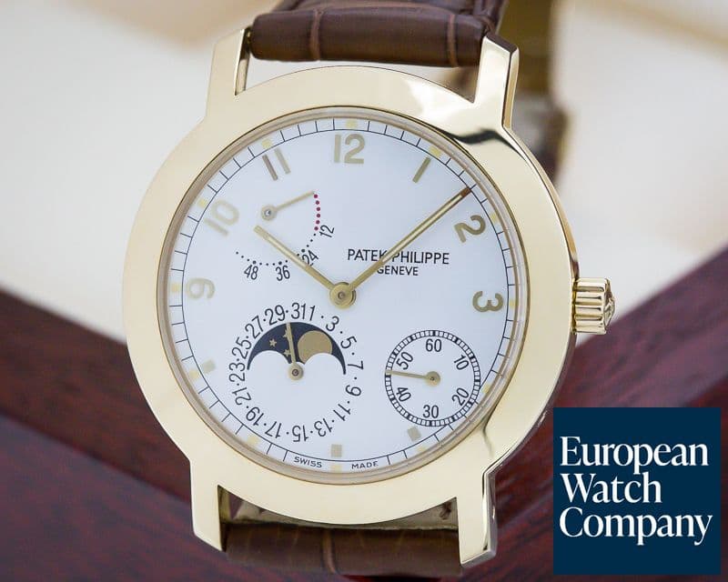 Image of Patek Philippe Moon Phase Power Reserve White Dial 18K Yellow Gold 