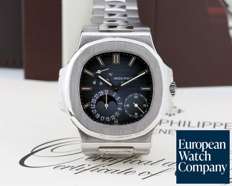Image of Patek Philippe Jumbo Nautilus Moonphase Power Reserve SS
